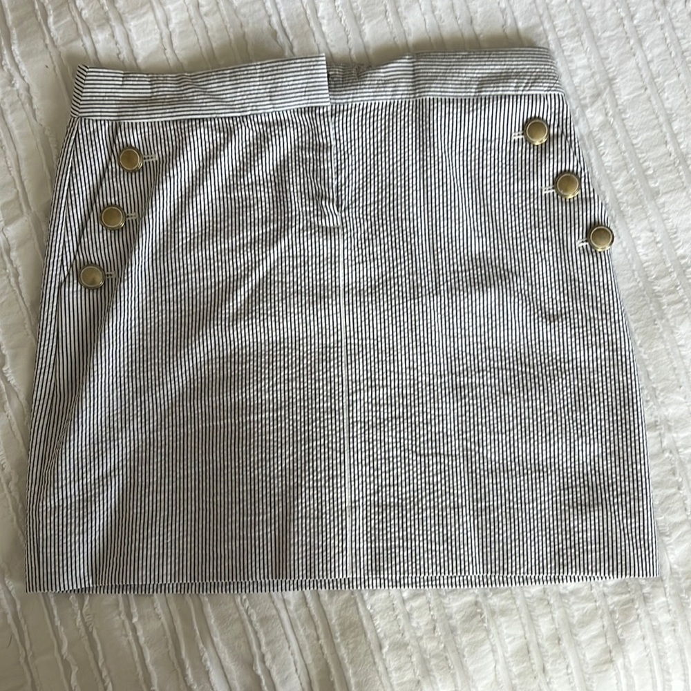 J Crew seersucker skirt